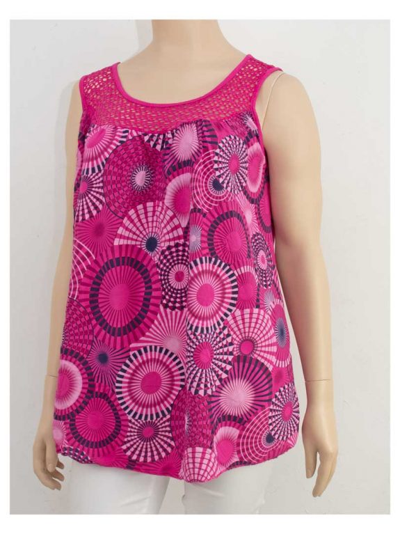 Tunika Top Mesh pink khaki royal sand große Größen Sommer Mode online