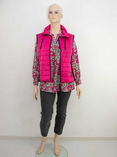 seeyou Blusen-Tunika Druck pink schwarz squiggels große Größen Herbst Mode online