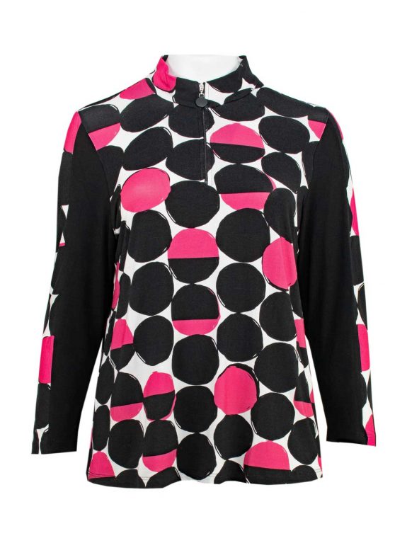 seeyou Shirt Zipper Kreise pink große Größen Mode online