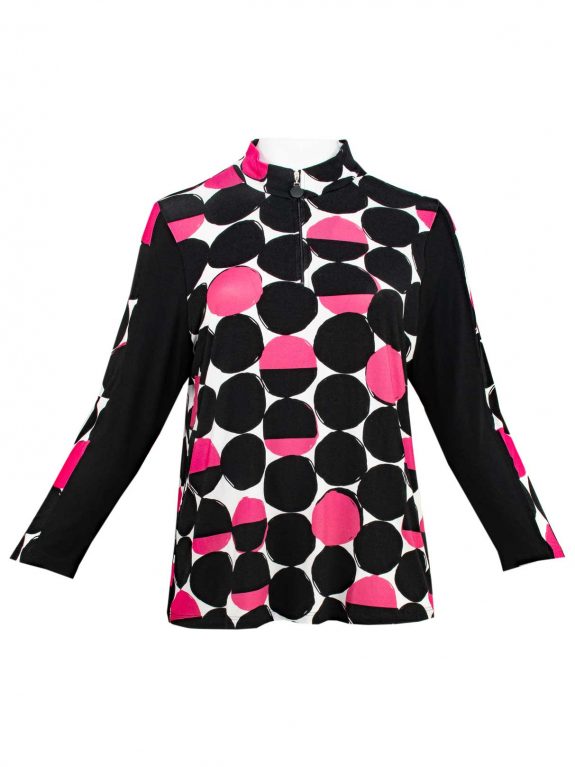 seeyou Shirt Zipper Kreise pink große Größen Mode online