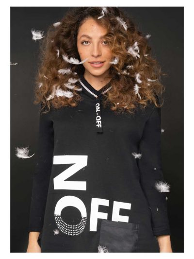 Doris Streich black Sweatshirt On-Off plus size fashion online