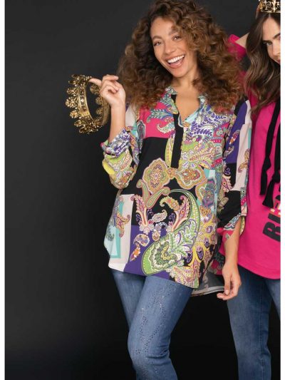Doris Streich Tunika-Bluse Paisley bunt große Größen Mode Herbst online