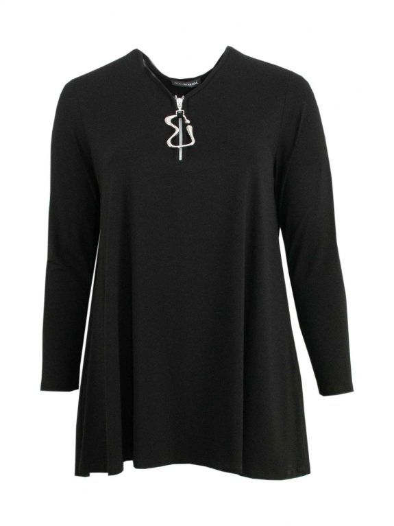 Doris Streich Tunika-Shirt A-Linie zipper große Größen Herbst Mode online