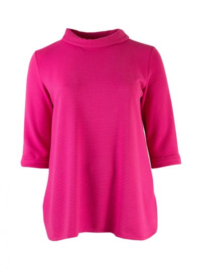 Doris Streich Shirt-Pulli Ottoman Jersey Rolli pink große Größen Herbst Mode online