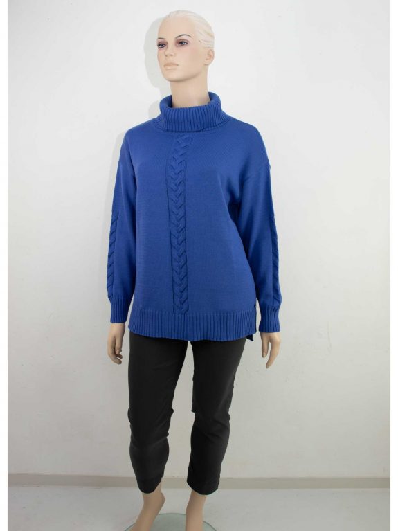 Verpass Pullover Zopf Rolli royalblau große Größen Herbst Winter Mode online