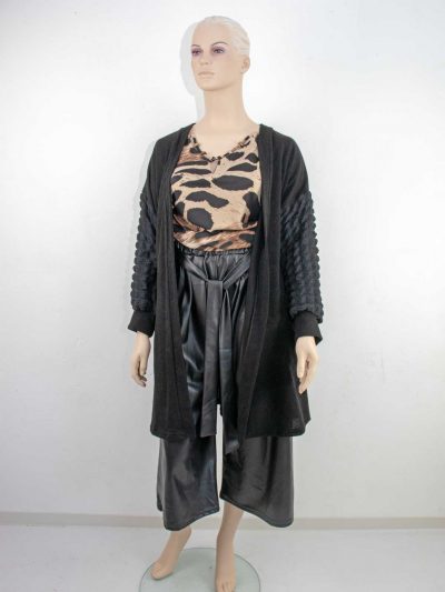 Culotte Trousers cropped faux leather leo tunic knit cardigan plus size fall winter fashion online