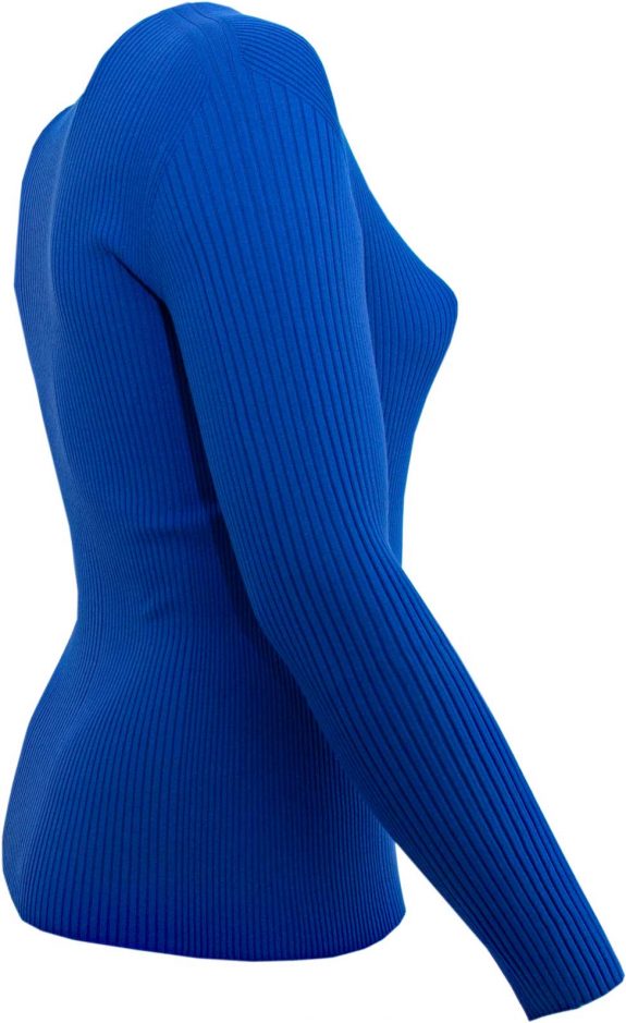 Sallie Sahne weiches Rippen-Pullover-Shirt Langarm Minx royalblau große Größen Mode online