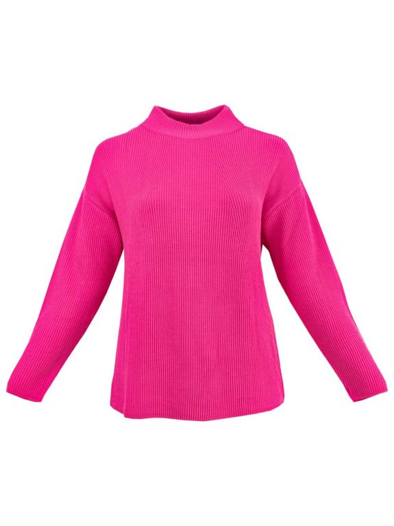 seeyou Pullover Rolli Rippe superweich pink große Größen Herbst Mode online