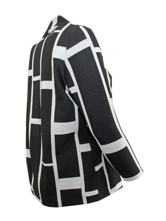seeyou Pullover Jersey-Shirt Linien Streifen schwarz-weiß große Größen Herbst Winter Mode online