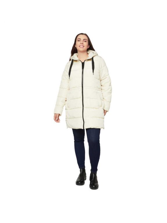 CISO quilted Jacket cream hoodie plus size fall winter fashion online