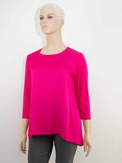 Elena Miro Blouse pink mixed fabrics plus size fashion online