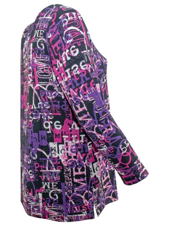 KjBRAND Strick-Shirt Druck pink A-Linie große Größen Herbst Winter Mode online