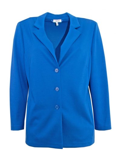 KjBRAND Blazer Jersey royal blue plus size fall winter fashion online