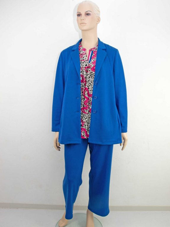 KjBRAND Jersey Blazer Hose Anzug royalblau große Größen Herbst Winter Mode online