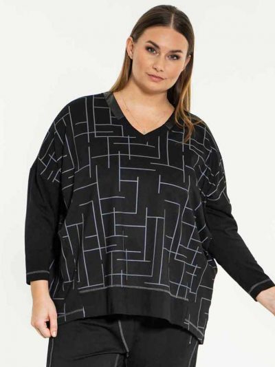 Gozzip Jersey Sweatshirt lines oversized plus size fall winter fashion online