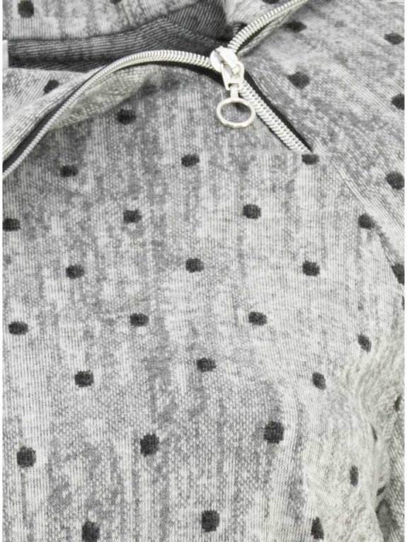 Mona Lisa Pulli Cashmere Touch silber Zipper Detail große Größen Herbst Winter Mode online