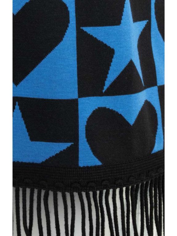 Mona Lisa Pulli Herz Fransen blau – Bild 5
