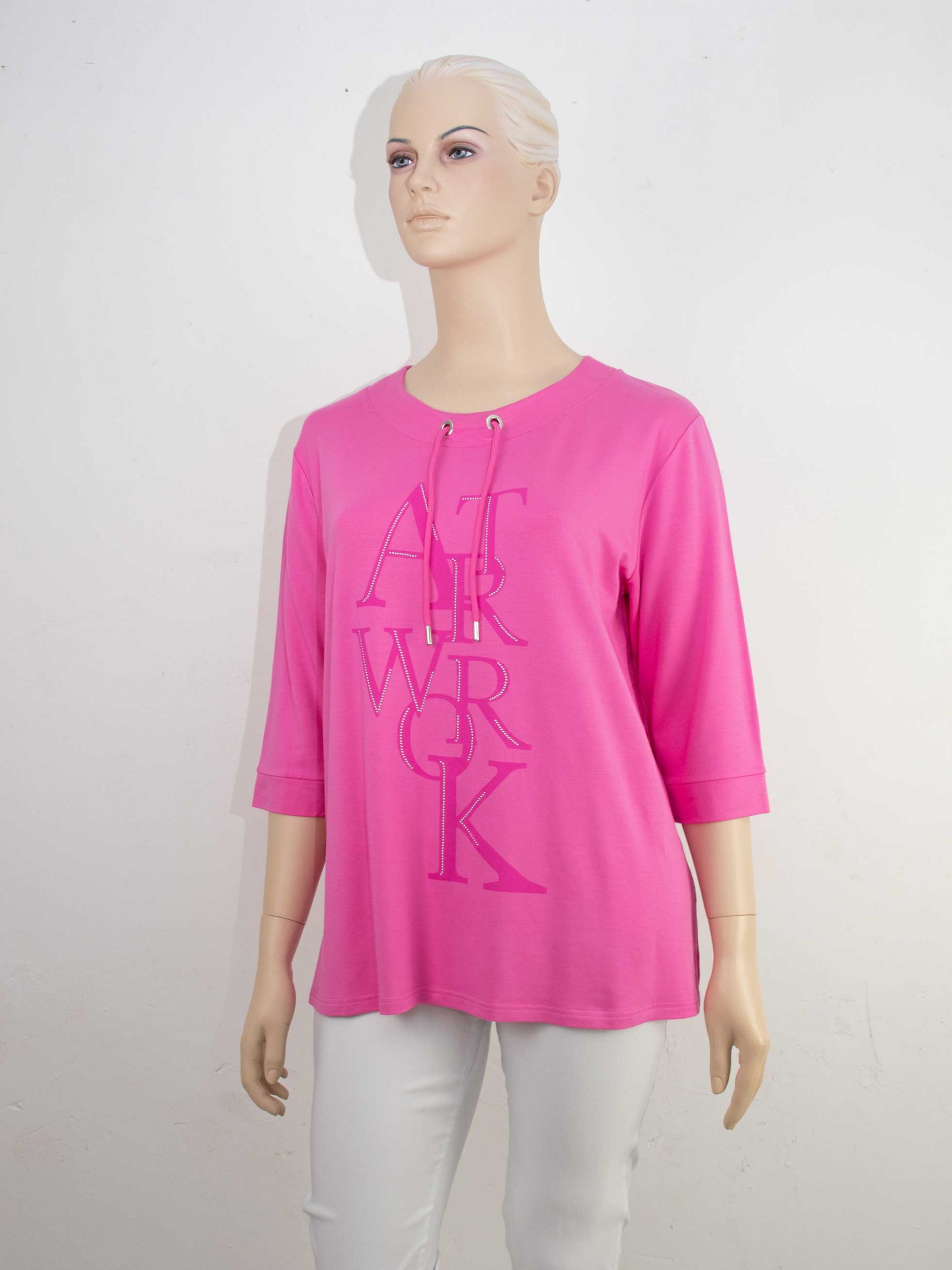 Doris Streich Sweatie pink Wording plus size spring fashion online