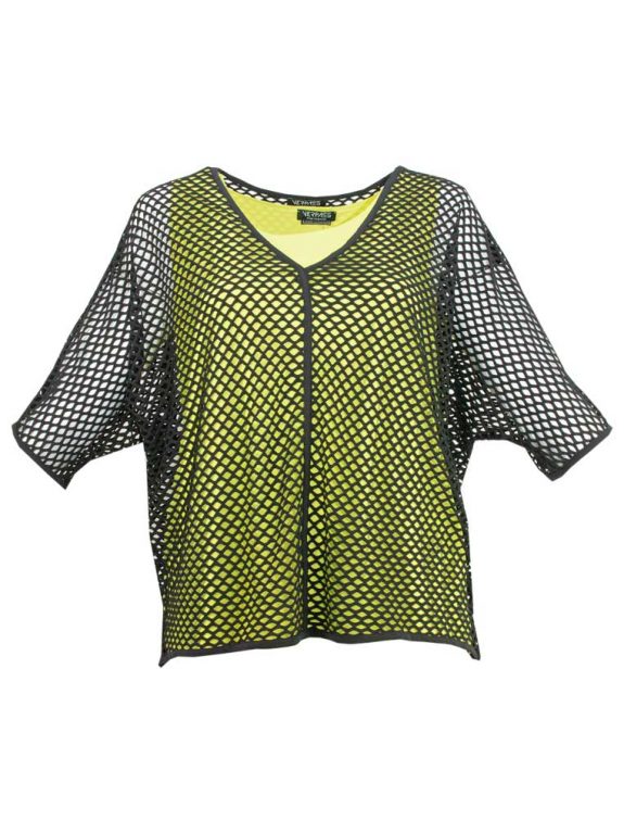 Verpass Shirt Mesh Netz schwarz top limone große Größen Frühjahr Mode elegant online