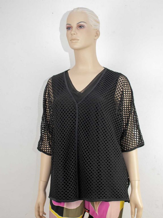 Verpass Shirt Mesh Netz schwarz große Größen Frühjahr Mode elegant online