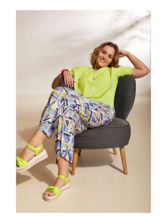 Mona Lisa Marlene Trousers blue green lilac plus size spring summer fashion online