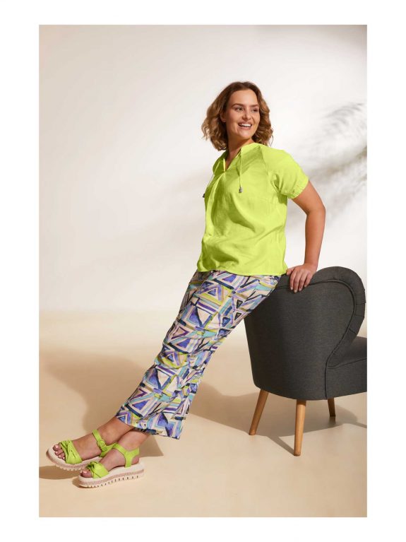 Mona Lisa Marlene Trousers blue green lilac plus size spring summer fashion online