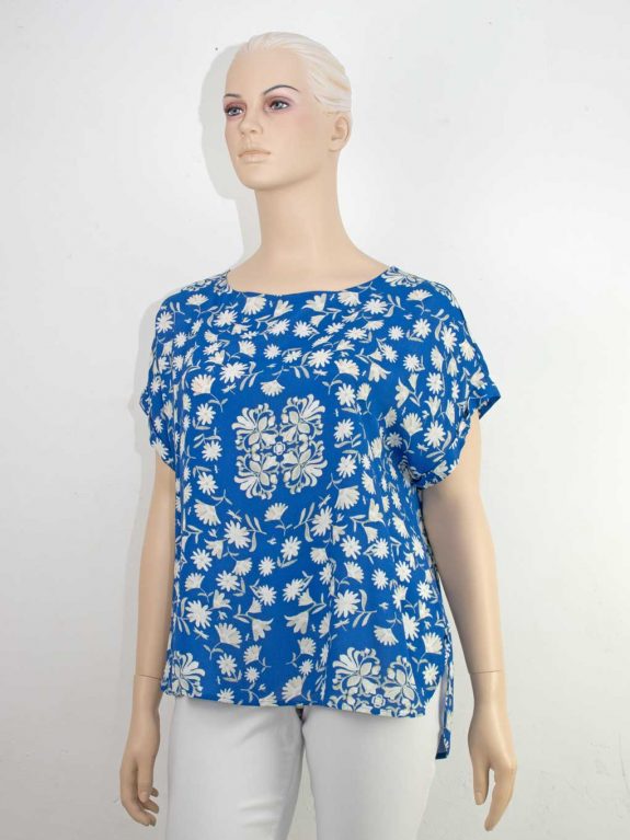 Elena Miro Blouse Top turquoise plus size Italian spring summer fashion online