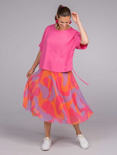 Seeyou Skirt Mesh pink orange Tunic Top string plus size summer fashion online