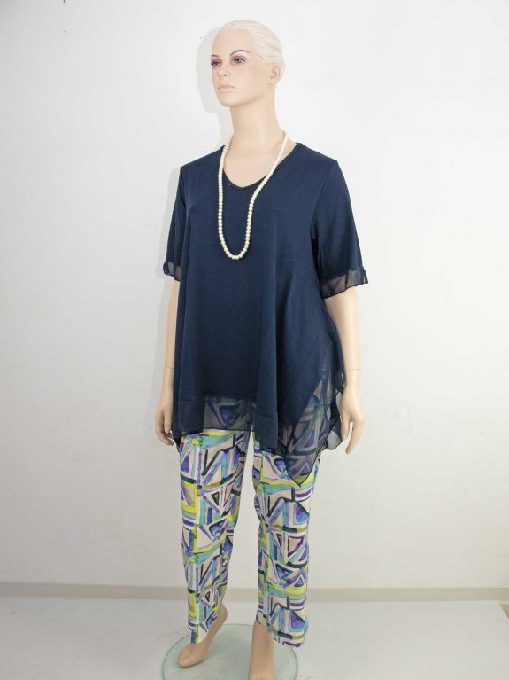 seeyou Tunika dunkelblau zipfelig große Größen Frühjahr Sommer Mode online