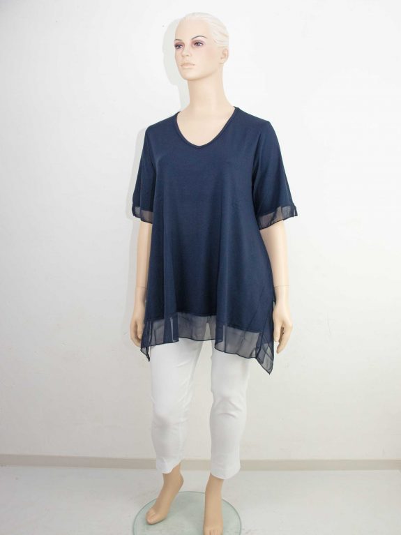seeyou Tunika dunkelblau zipfelig große Größen Frühjahr Sommer Mode online