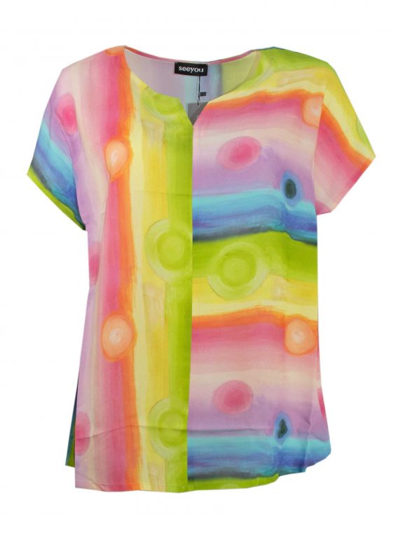 seeyou Blouse Top water colors plus size summer fashion online