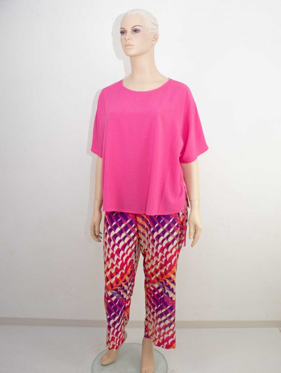 Seeyou Blusen-Shirt Mona Lisa Flatter-Hose pink plus Size sommer Mode in großen Größen online
