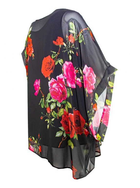 Sophia Curvy Tunic rose print plus size summer party fashion online