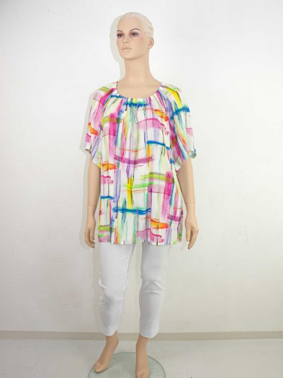 KjBRAND Carmen-Bluse pastellige Linien große Größen Frühjahr sommer Mode online