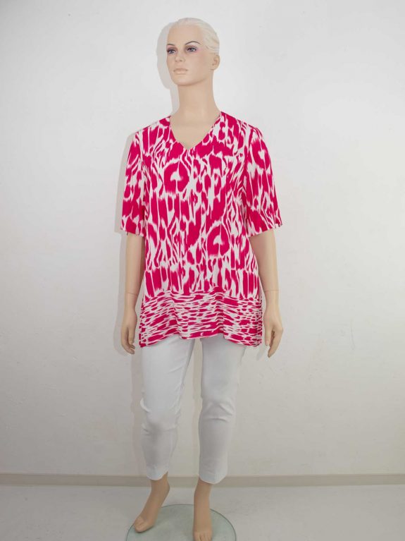 KjBRAND Tunic Blouse pink animal plus size fashion online