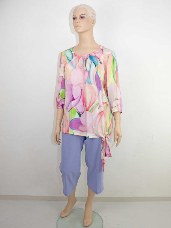 seeyou Blusen-Tunika KjBRAND Hose Culotte superleichte Baumwolle flieder große Größen Frühjahr Sommer Hosen Mode online