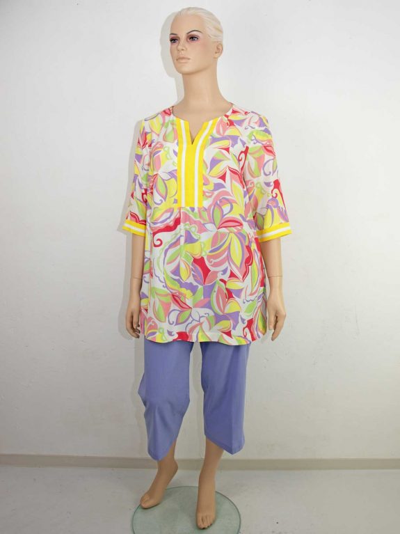 Verpass Tunika KjBRAND Hose Culotte superleichte Baumwolle flieder große Größen Frühjahr Sommer Hosen Mode online