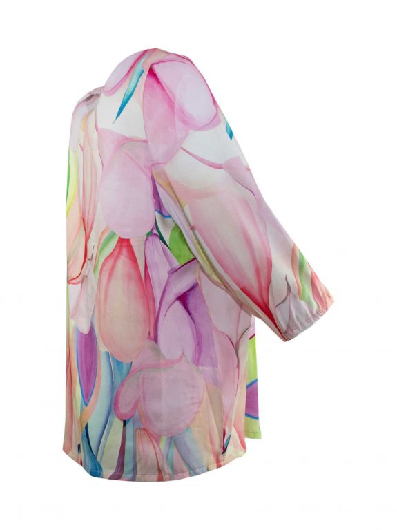 seeyou Blusen-Shirt Knoten flieder pastell große Größen Frühjahr Mode online