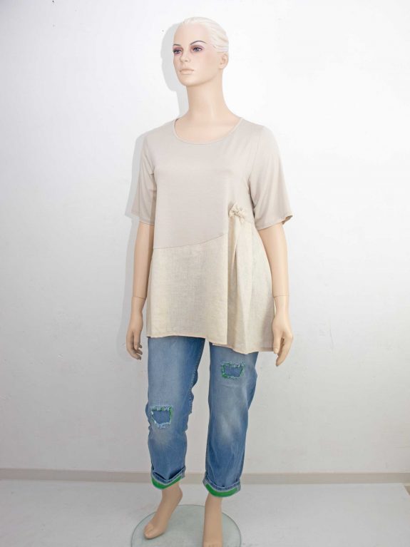 Sophia Curvy Jeans used Holzperlen-Gürtel Shirt große Größen Frühjahr Sommer Mode online