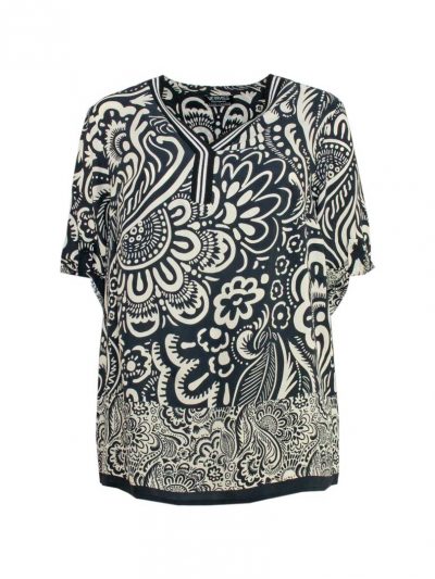 Verpass Tunic Blouse black & white Viscose plus size spring summer fashion online