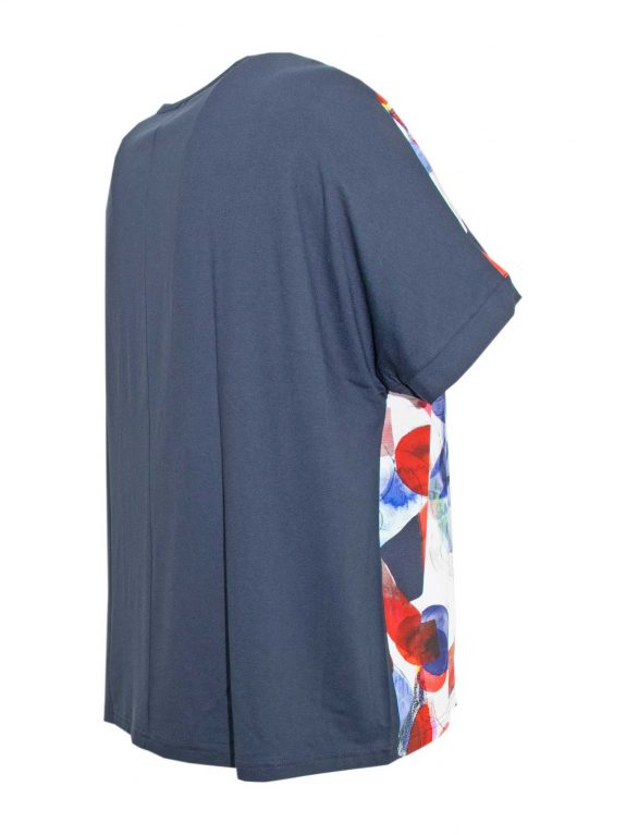 KjBRAND T-Shirt geometrical print red blue plus size spring summer fashion online