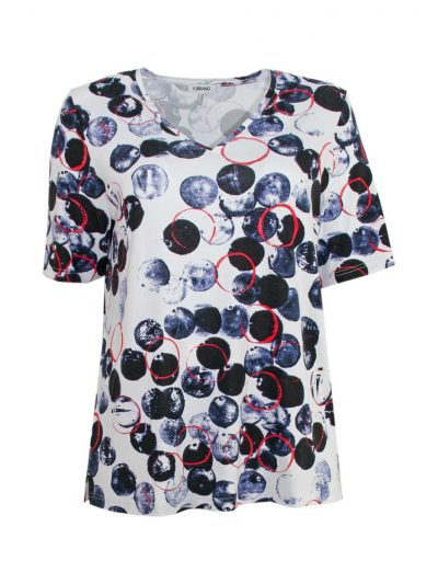 KjBRAND T-Shirt big blue dots plus size spring summer fashion online