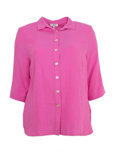 KjBRAND Hemd-Bluse Musselin Baumwolle pink Sommer große Größen Mode online