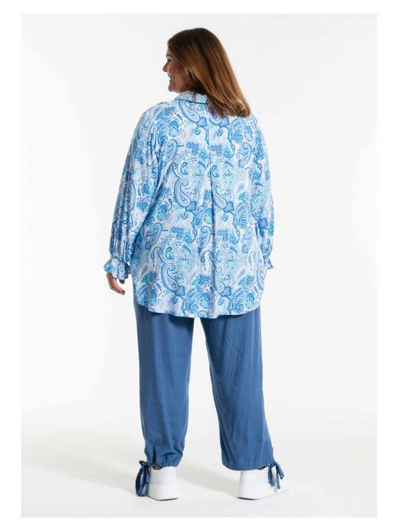 Gozzip Blouse Paisley blue Smock plus size spring summer fashion online