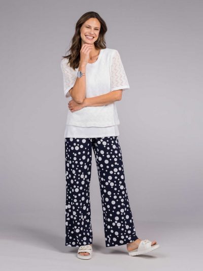seeyou knit top cotton white blue trousers plus size spring summer fashion online