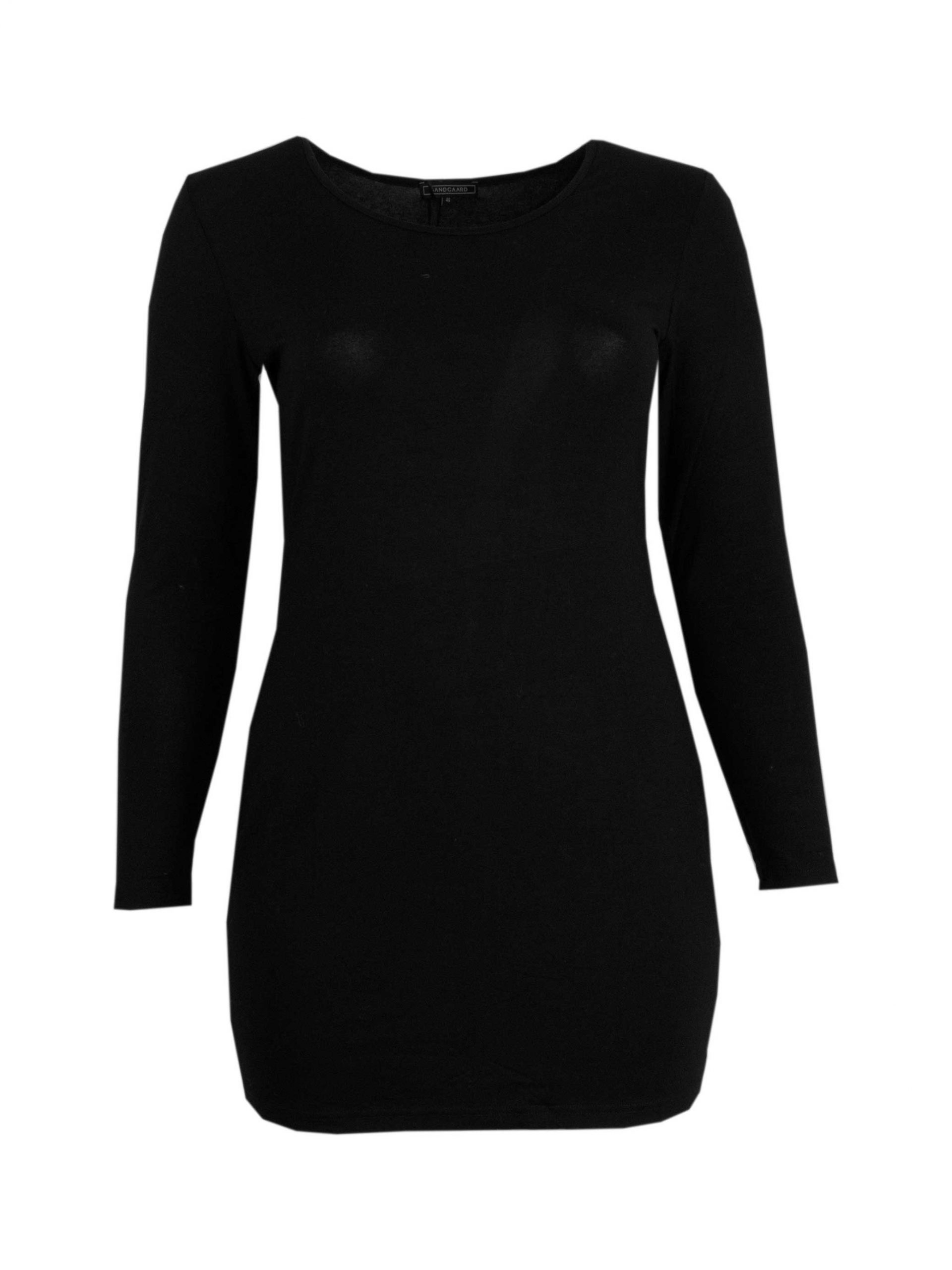 Gozzip Long-Shirt Basic schwarz Rundhals Herbst Winter große Größen Mode online