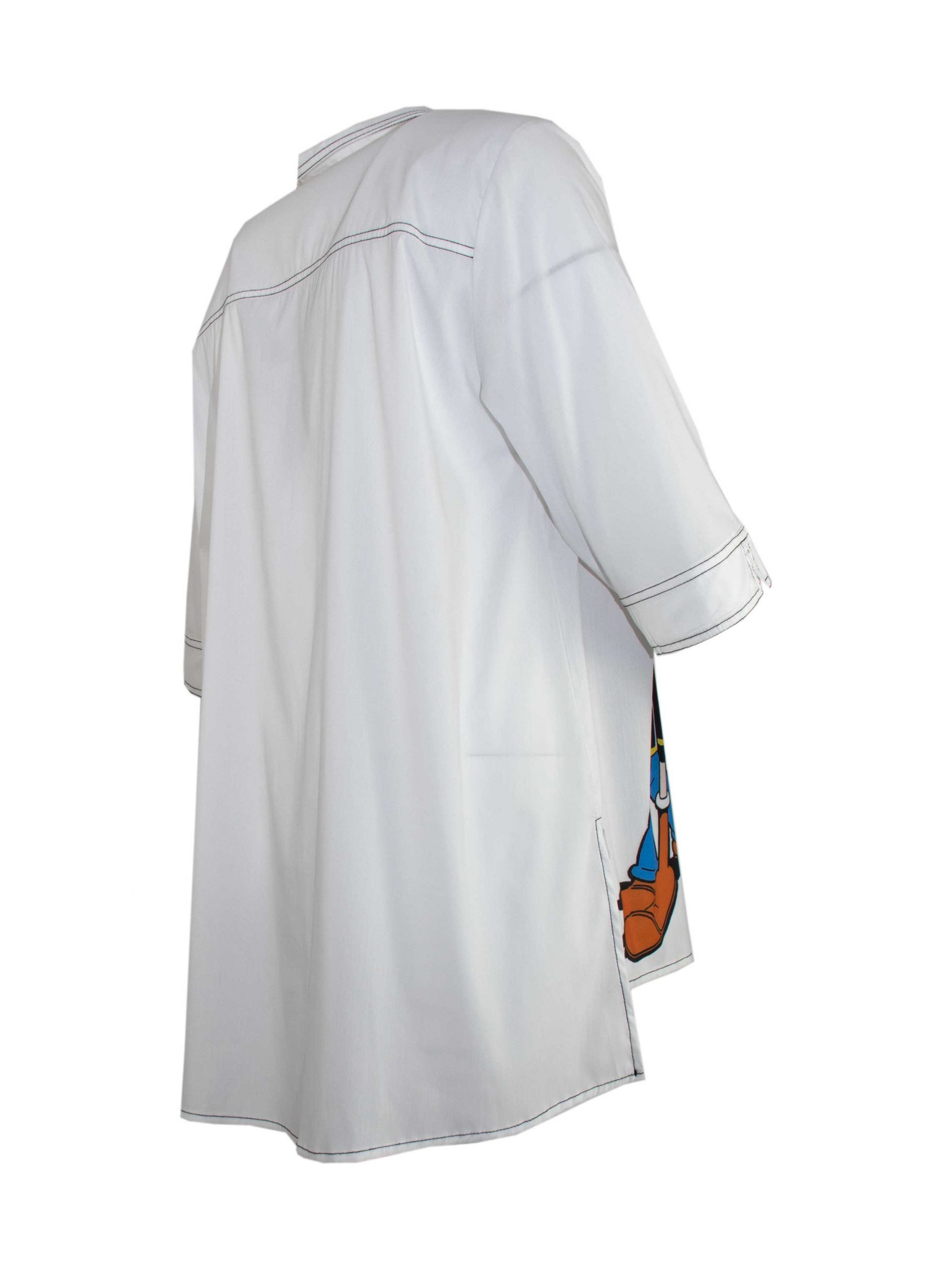 Long shirt white Comic Art Popeye spring summer plus size fashion online