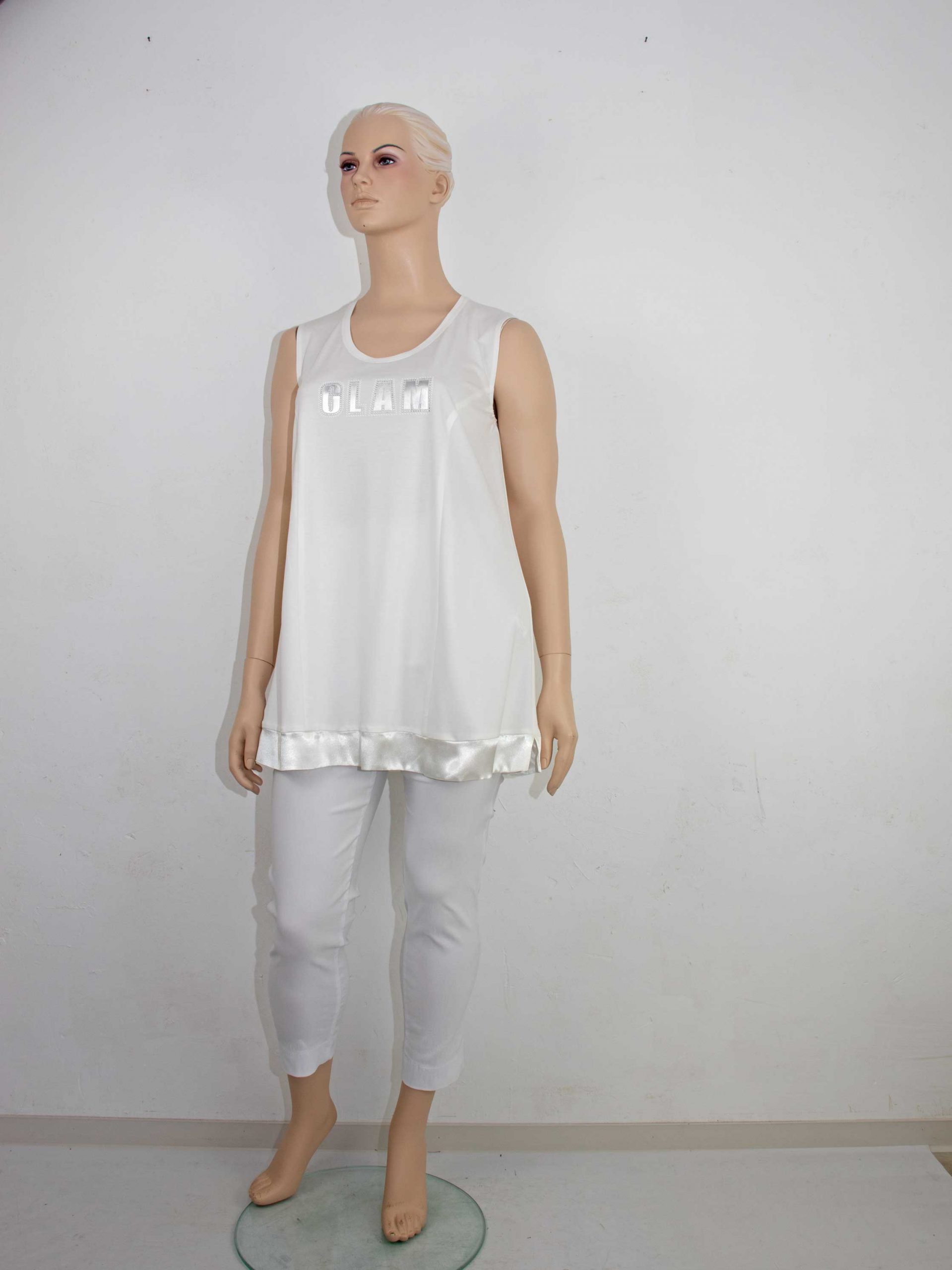 Mona Lisa Long-Top Glam cream spring summer plus size fashion online