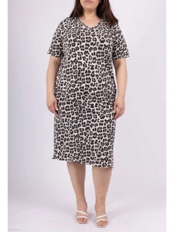 T-shirt dress Leo  short sleeve cotton spring summer plus size fashion online