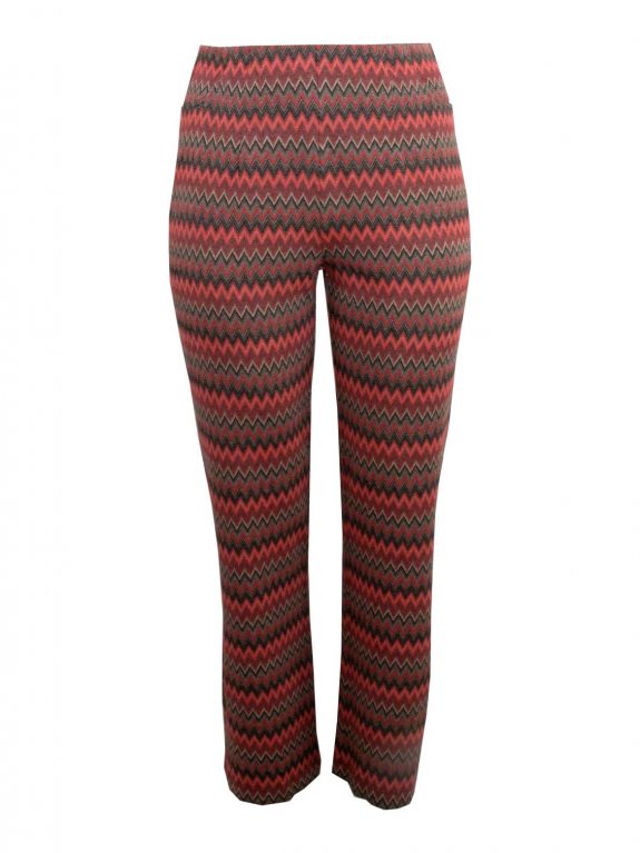 Mona Lisa Jersey Hose zickzack rot Herbst Winter große Größen Mode online
